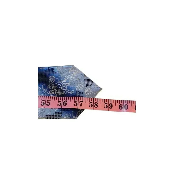 Stacy‎ Adams Signature Gold Luxury Hand Made 100% Microfiber Men's Neck Tie Blue - Picture 13 of 13
